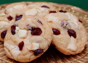 Cranberry and White Chocolate Chunk Cookies